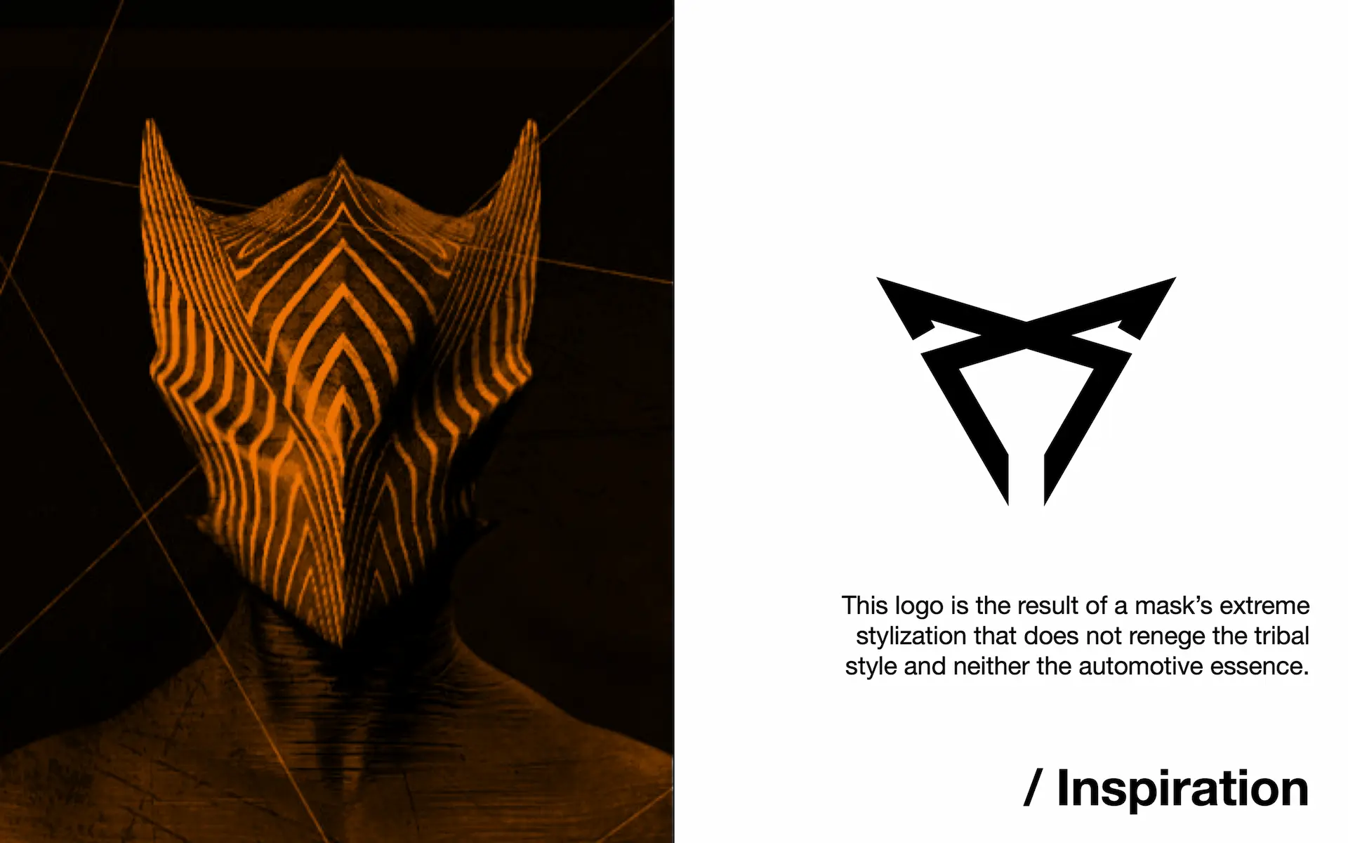Stylized mask inspiration for Cupra logo