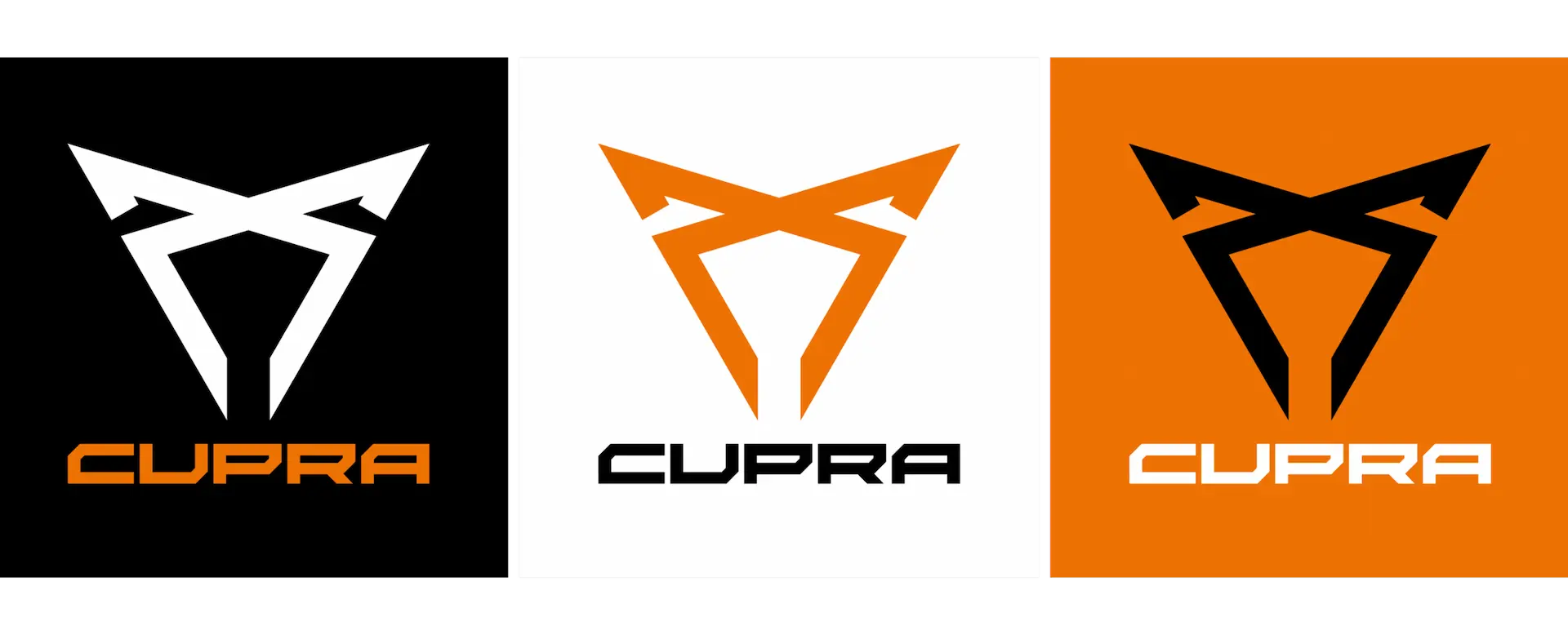 Cupra logo colour variations