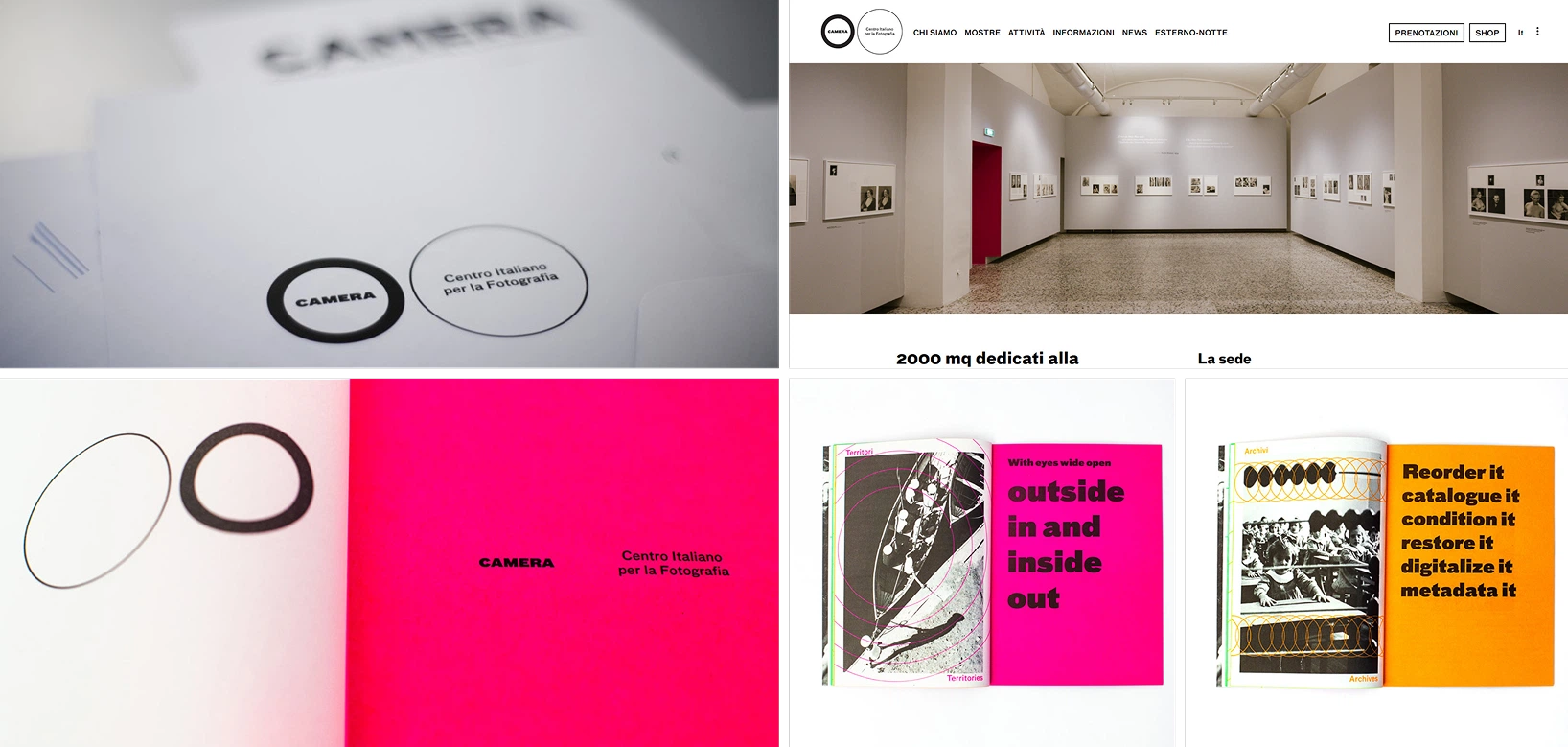 CAMERA — brand identity, website and printed materials