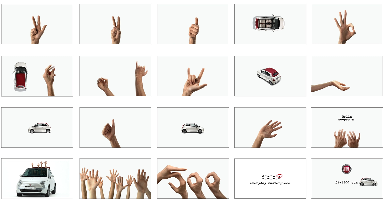 Fiat 500 campaign — UI element