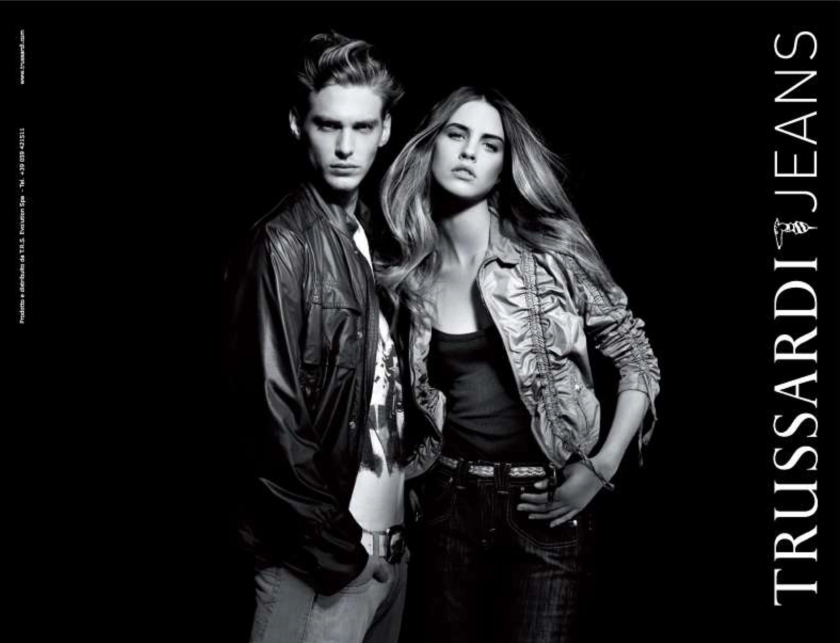 Trussardi Jeans — black and white fashion campaign