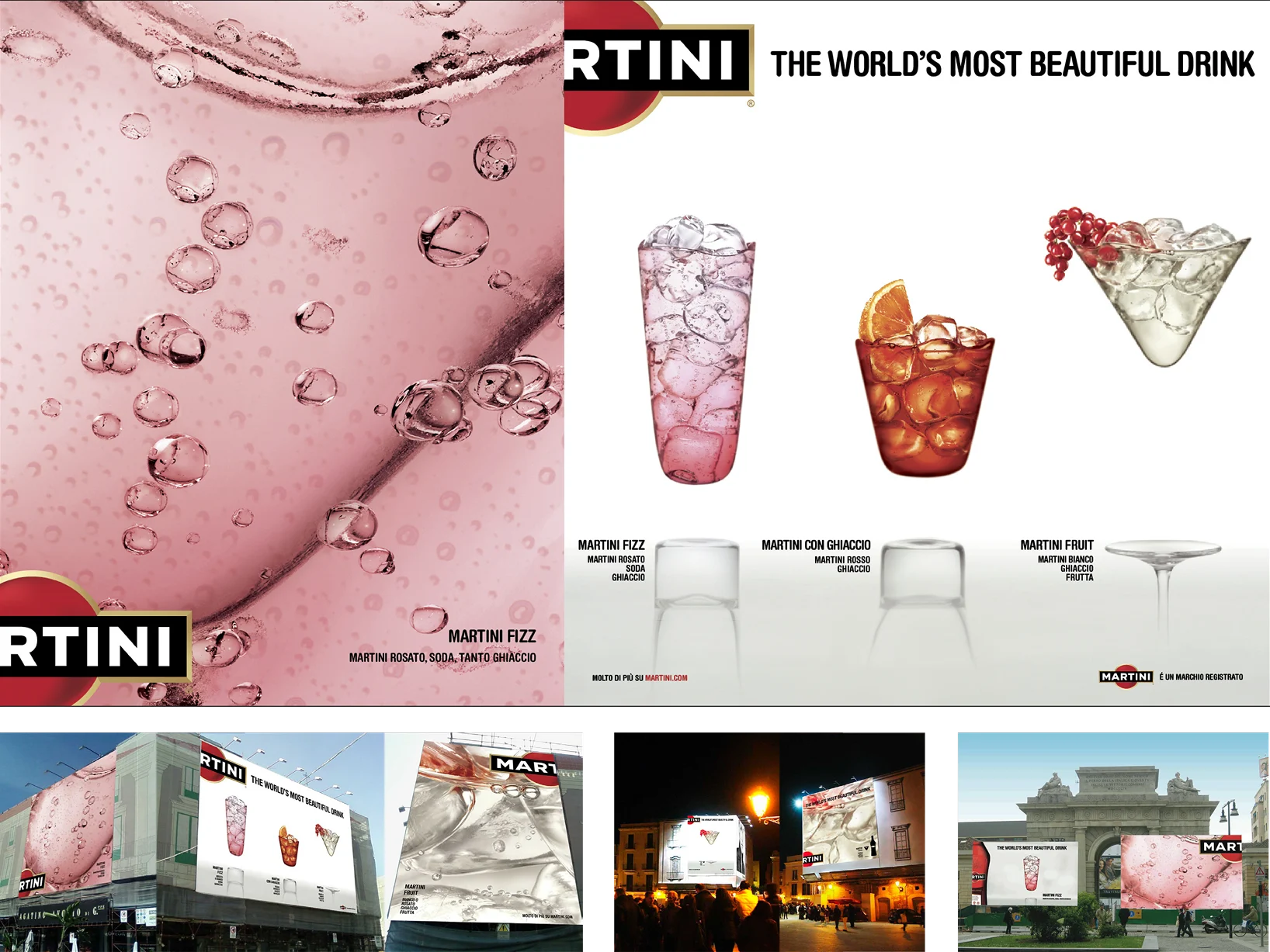 Martini — The World Most Beautiful Drinks campaign and outdoor billboards